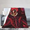 Cartoon Hazbins Hotels Alastor Blankets Coral Fleece Plush Autumn/Winter Thin Throw Blanket for Home Office Bedding Throws