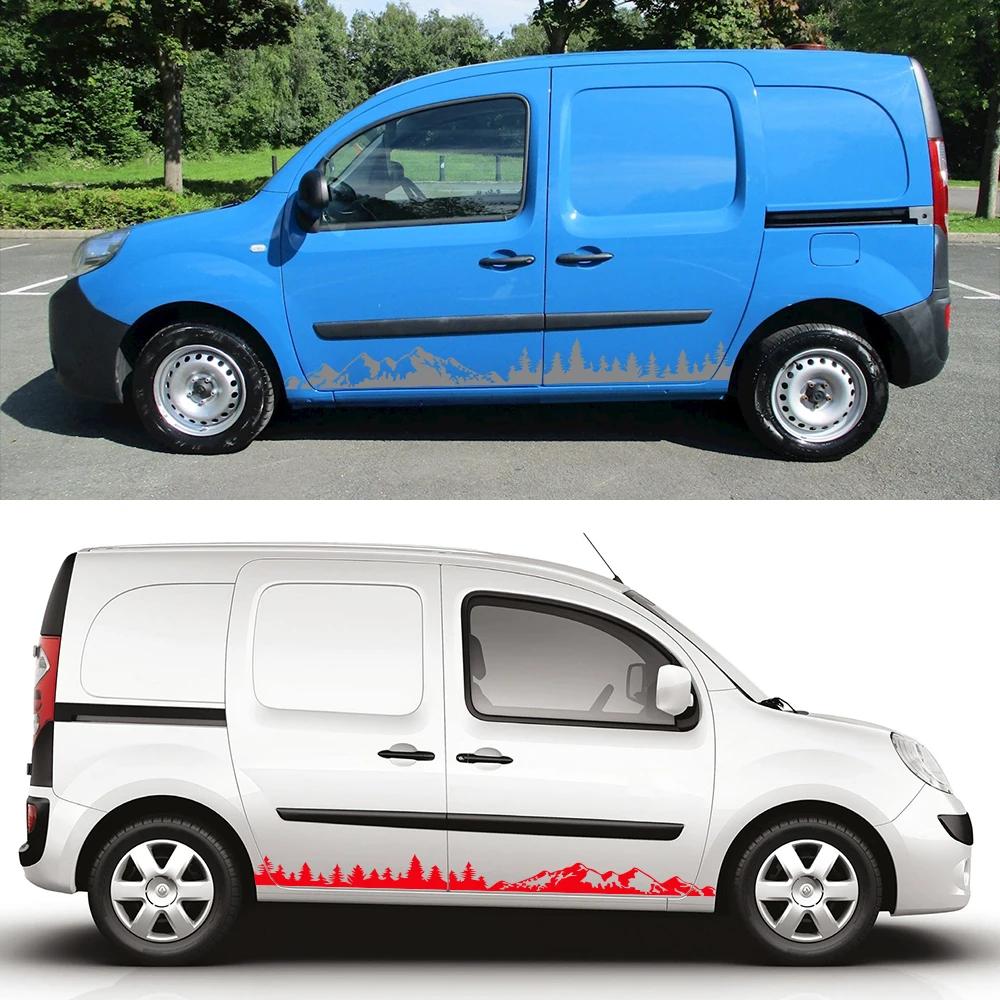 Car Stickers For Renault Kangoo 1 2 3 4x4 MK1 MK2 MK3 Van Mountian Tree Graphics Vinyl Decor Decals Auto Tuning Accessories