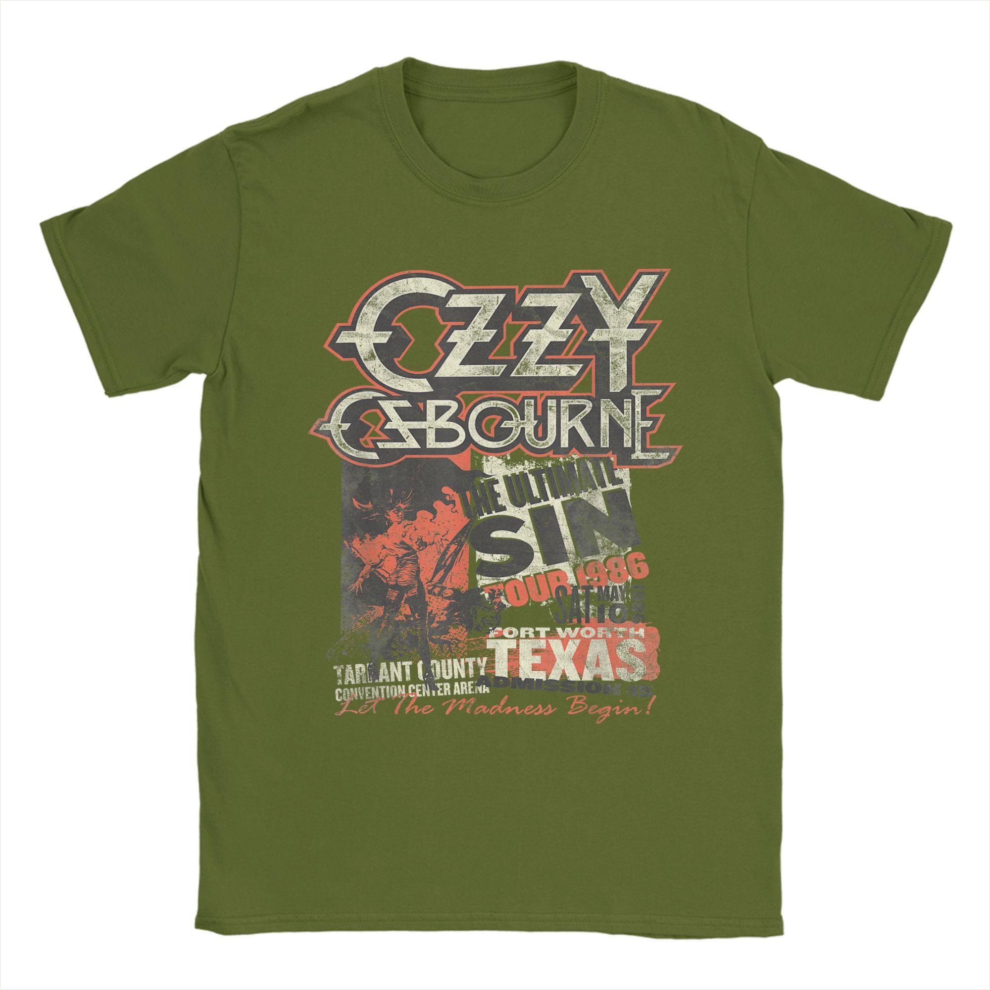 

Heavy Metal Rock Ozzy Osbourne The Ultimate Sin Tour T Shirt Men s Leisure T-Shirts Crew Neck Tee Shirt Short Sleeve Clothes 4XL