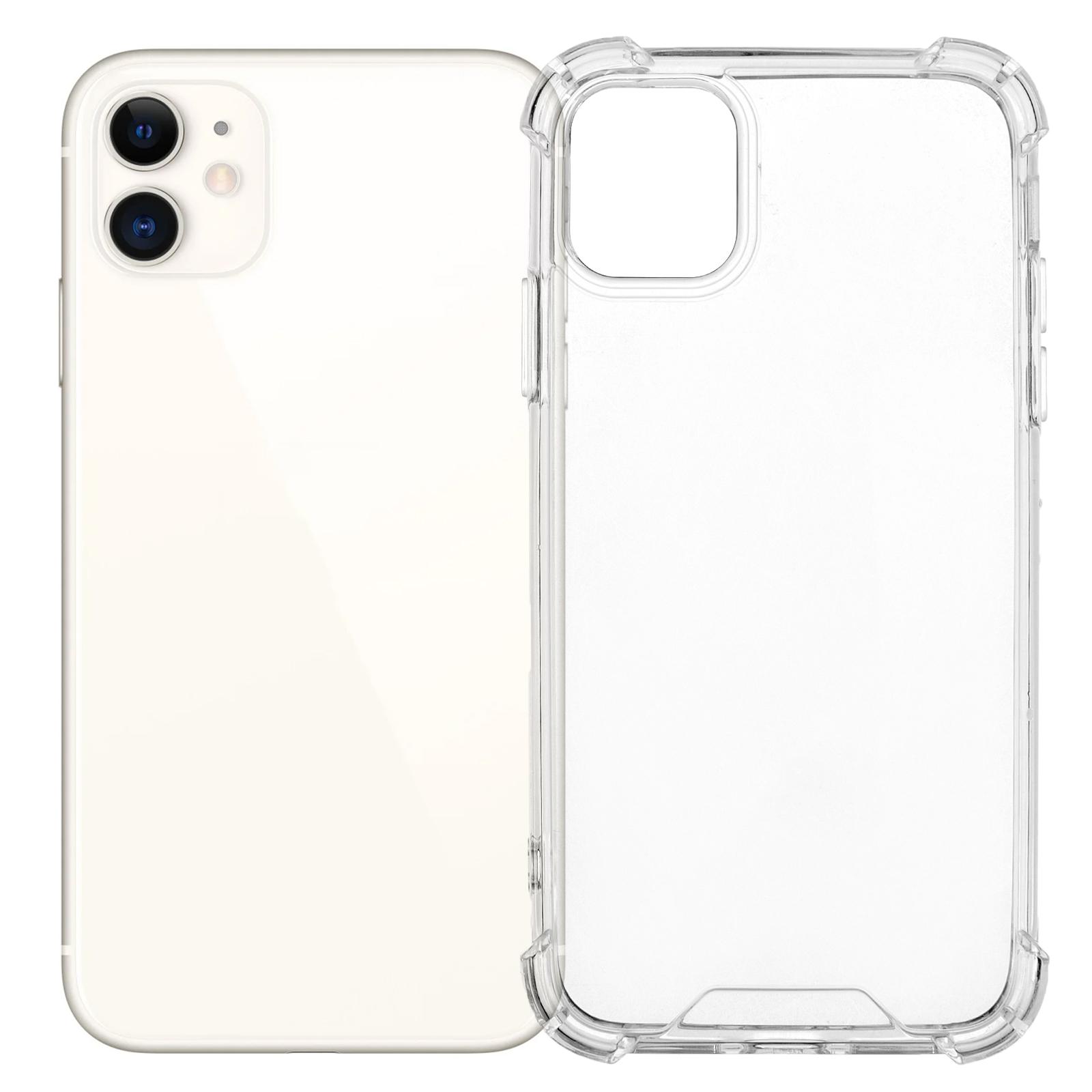 

For iPhone 11 Case Reinforced Corners TPU Frame + Acrylic Back Phone Cover A