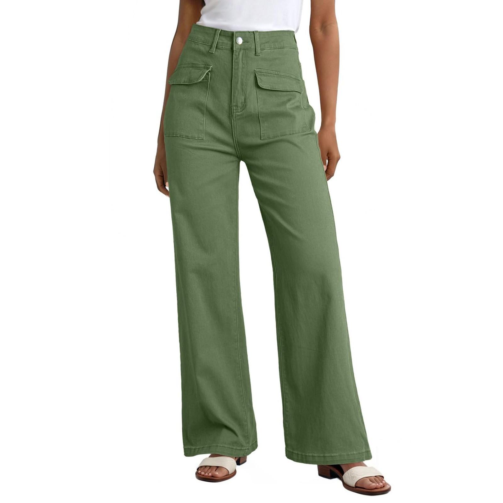 

Женские брюки с высокой посадкой и широкими штанинами, повседневные брюки на кулиске, джоггеры с карманами S