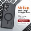 Matte Textur Transparentes Magnetisches Handyhülle für Xiaomi Poco X6 X7 Pro F7 Ultra F6 Pro Airbag Sturzsichere Schutzhülle CL002