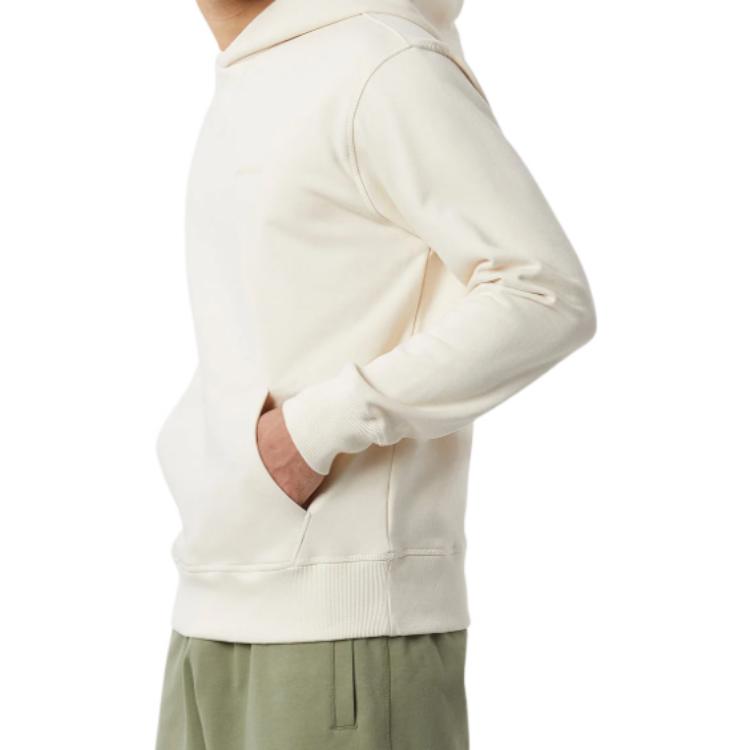 New Balance Sweatshirts Men's Ecru Hooded Moderate Regular AMT23565-GIE
