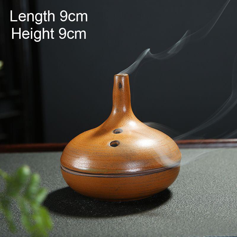 

Ceramic Incense Burner, Retro Style, Home Living Room Bedroom Indoor Sandalwood, Hall Offering Buddha Tea Ceremony censer, 1Pc
