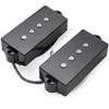 Musiclily Pro Alnico 5 Precision Bass Pickup Split for Precision Black PB-60S Set, Coil, 10.5K, 4-String Bass,