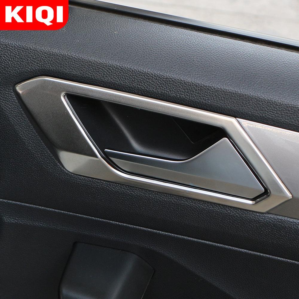 For Volkswagen T-Roc TROC 2018-2023 Stainless Steel Inside Door Handle Bowl Cover Trim Frame Decoration Inner Car