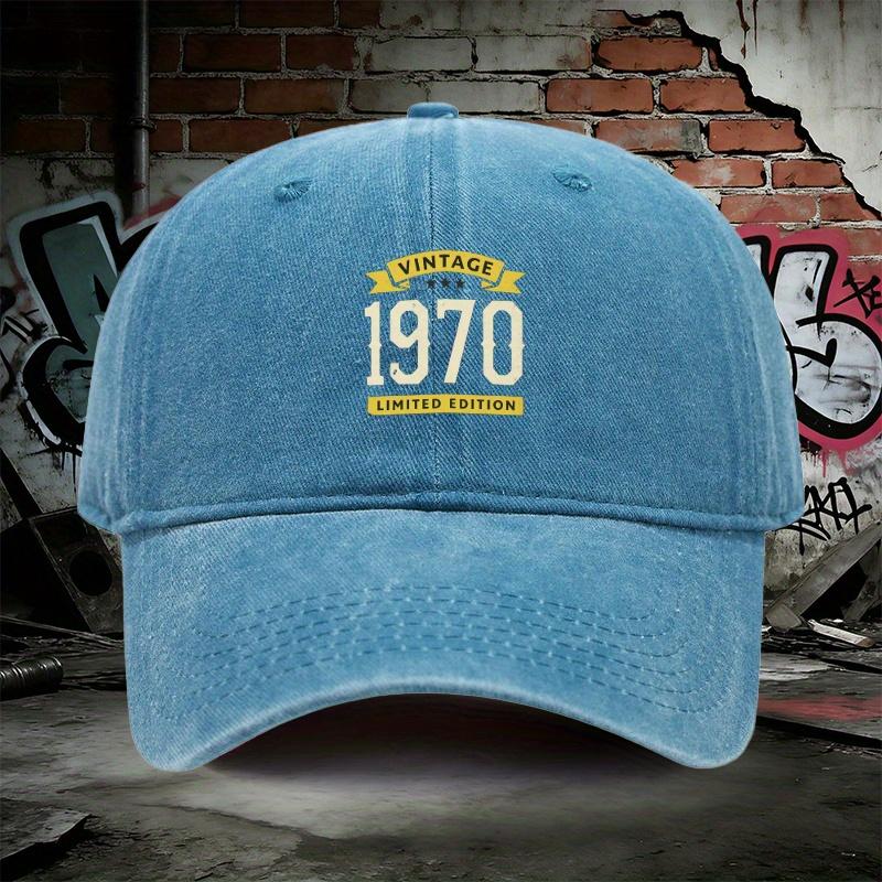 pc Adjustable Denim Baseball Cap with VINTAGE  LIMITED EDITION Print Lightweight Printed Womens Hat Vintagemete
