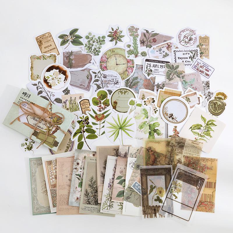 60Pcs Sheets Of Vintage Scrapbook Paper For Scrapbooking Paper Old Magazine Journals School Stationery And Diy Craft Stickers