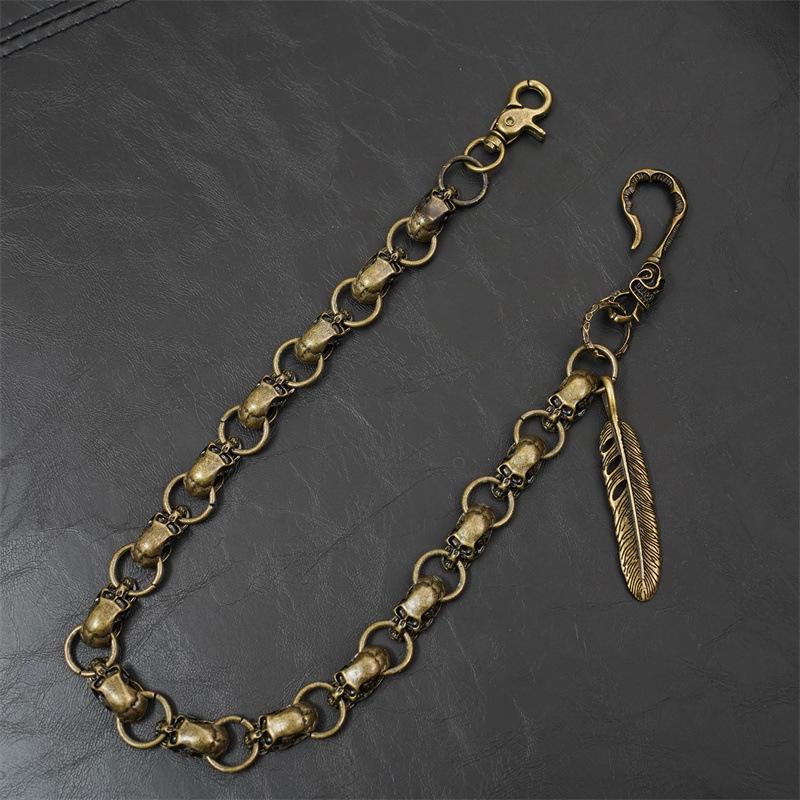 Men's Skull Alloy Pant Chain - Antique Bronze Hip Hop Accessory