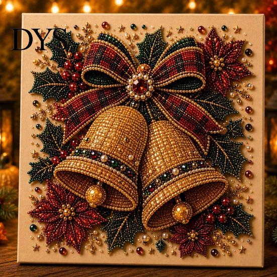 Kit de Arte de Perlas Artificiales para Principiantes, Kit de Pintura de Navidad, Proyecto Creativo de Manualidades de Invierno 3D DIY para Adultos, Festivo