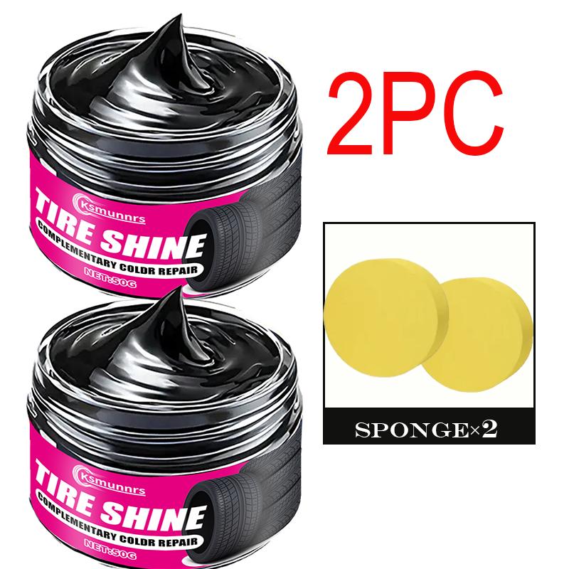 Automotive Interior Polishing Paste - 50g, Car Care Kit for Plastic & Leather, Black Tire Gloss Wax, Refurbishing Cream