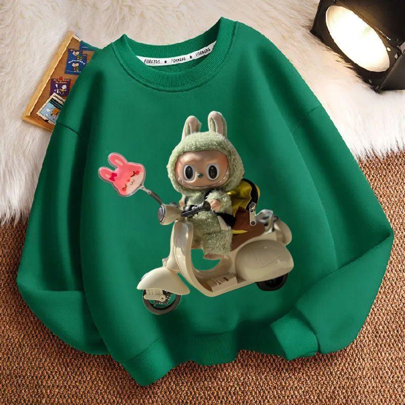 Children's Fashion LBB Hoodies, Round-neck Long-sleeved Hoodies for Boys and Girls  Spring and Autumn