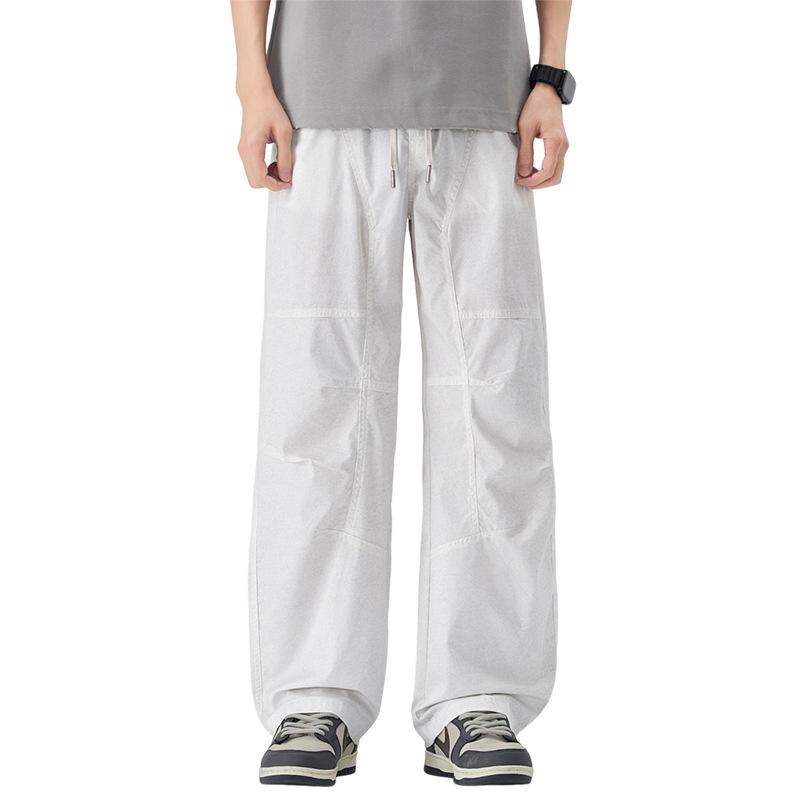American tooling paratrooper pants deconstruction white casual pants men's new loose and comfortable tooling pants wholesale