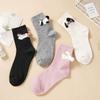 Women's Cute 3D Plush Animal Crew Socks Breathable Cotton Mid-Calf Socks Cartoon Panda Dog Bunny Cat Design Casual Socks for Daily Wear