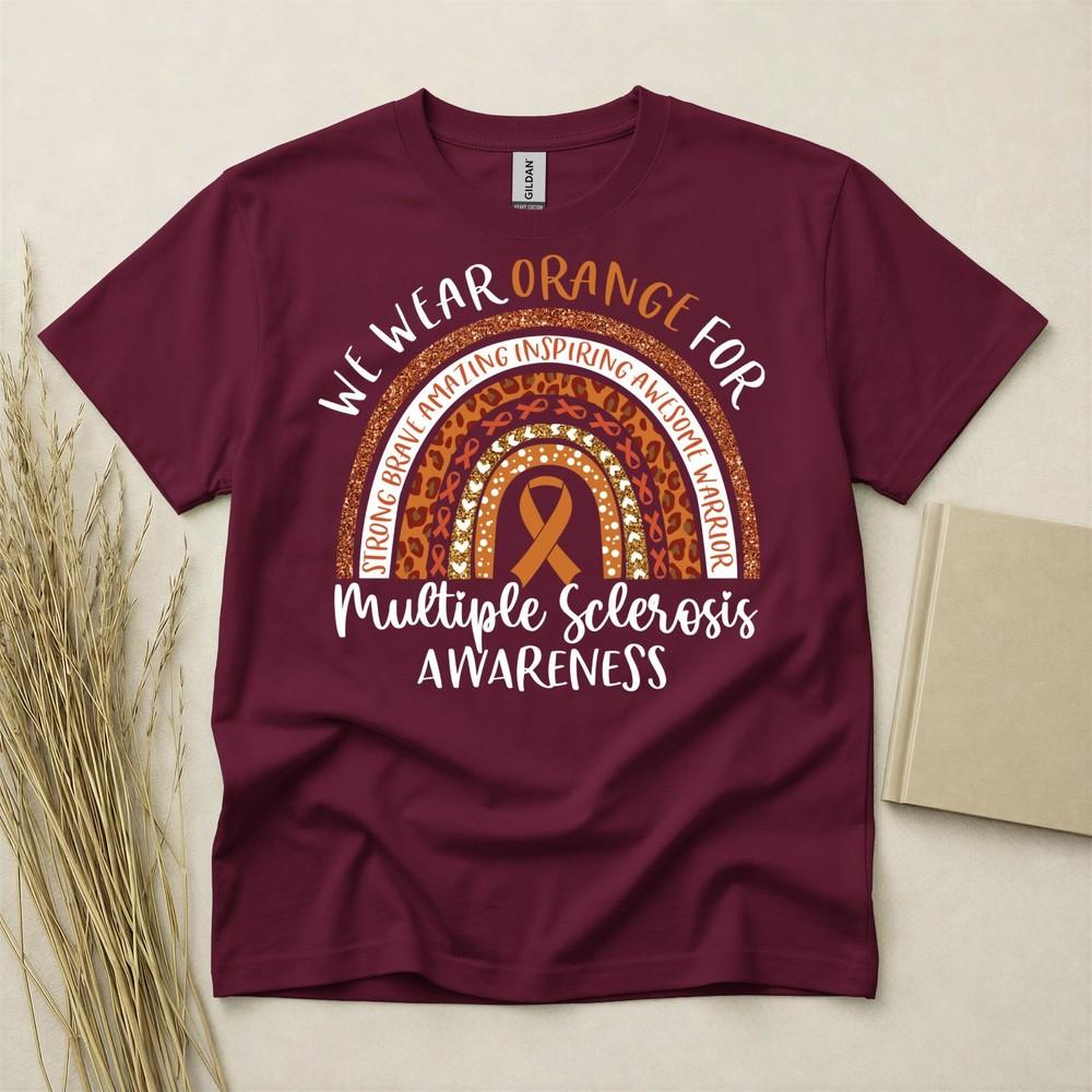 Multiple Sclerosis T Shirt Ms T Shirt Awareness Tee Support Illness Shirt Ribbon