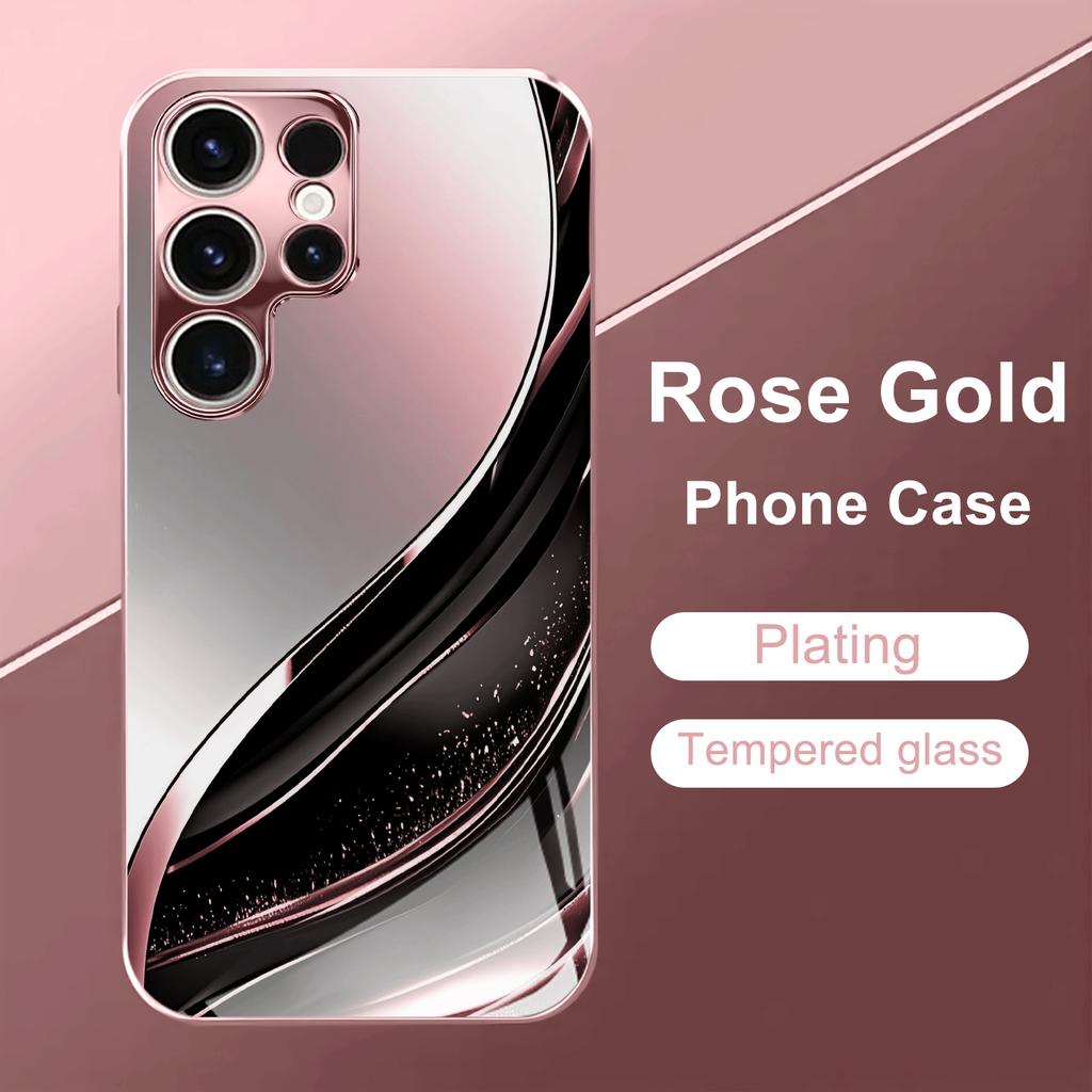 Modny zestaw dla par Wykwintne Etui na Telefon Szklane Etui na Telefon dla Samsung Galaxy S26 S25 S24 S23 S22 S21 FE,Ultra,Plus Odporne na Upadki
