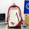 Schoolbag female high school student American retro large capacity backpack trendy letter embroidery college student couple backpack