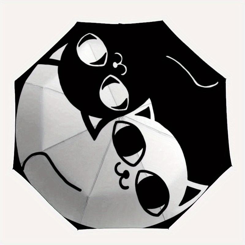 

1pc Kittens Cats Automatic Umbrella High Quality Canopy, Portable Folding Umbrella with, Ideal Gift for - Travel, Everyday, Formal Events, Stylish Acc