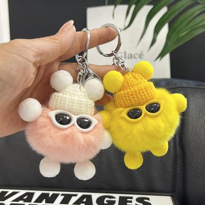 Cute Briquettes Keychain Bag Pendant Car Keyring Automotive Decoration