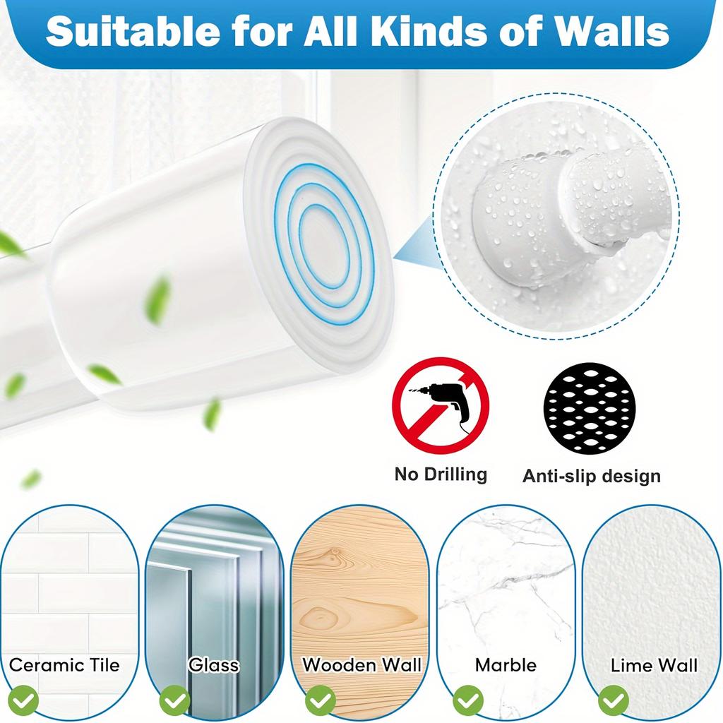 1pc Multifunctional Spring Loaded Extendable Telescopic Rod Household Hanging Rods For Window Most Doors  Locks for Home