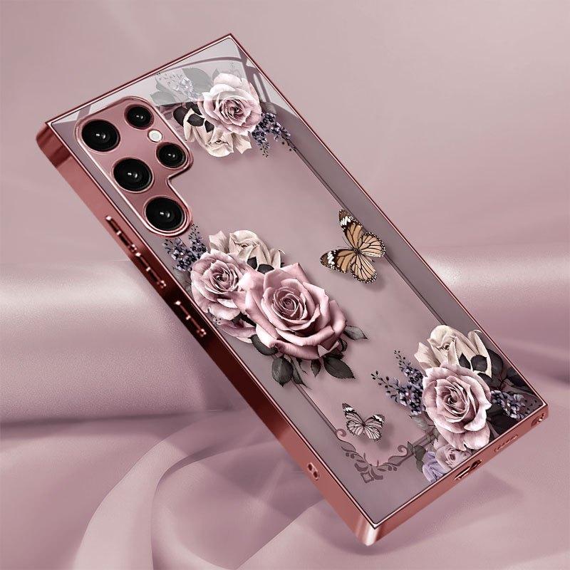 Rosa Rosa Caldo Vendutissimo Squisito Bello Custodia per Telefono Custodia in Vetro per Samsung Galaxy S26 S25 S24 S23 S22 S21 FE Ultra Plus