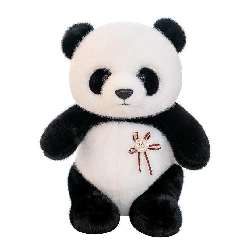 Giant Panda Doll Plush Toy Dressing Doll Zoo Commemorative Gift