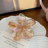 Gradient Frangipani Hair Clips Transparent Color Plumeria Disk Hair Shark Clip Ins Style Sweet Hair Clip Flower Hair Clip