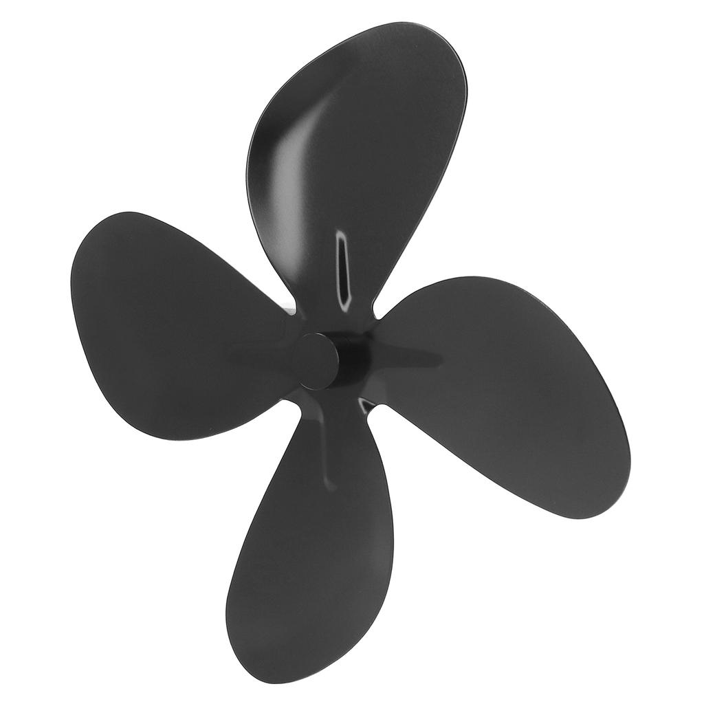 Náhradní lopatka ventilátoru kamen Hliníková slitina Ventilátor ke krbu 4 lopatky se šestihranným klíčem Šroub Černá