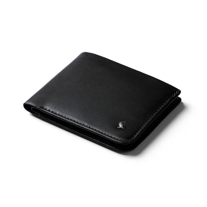 [Bellroy] Portefeuille Hide & Seek - Bifold fin en cuir avec RFID, Poche cachée (Contient jusqu'à 12 Cartes, Billets, Pièces) - Noir - RFID (Nouveau)