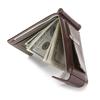 1PC Man's Wallet Dollar Clip Identification Card Holder Bag Clamshell Buckle Wallet Zipper Change Purse