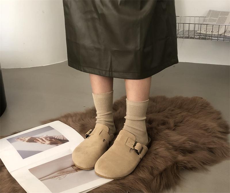 

Кожаная сумка голова пробковые шлепанцы женские весенне-осенние новые модные женские шлепанцы-полупаки 39 абрикосовый