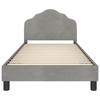 Kids Bed Frame with Headboard Light Grey 80 x 200 cm Velvet