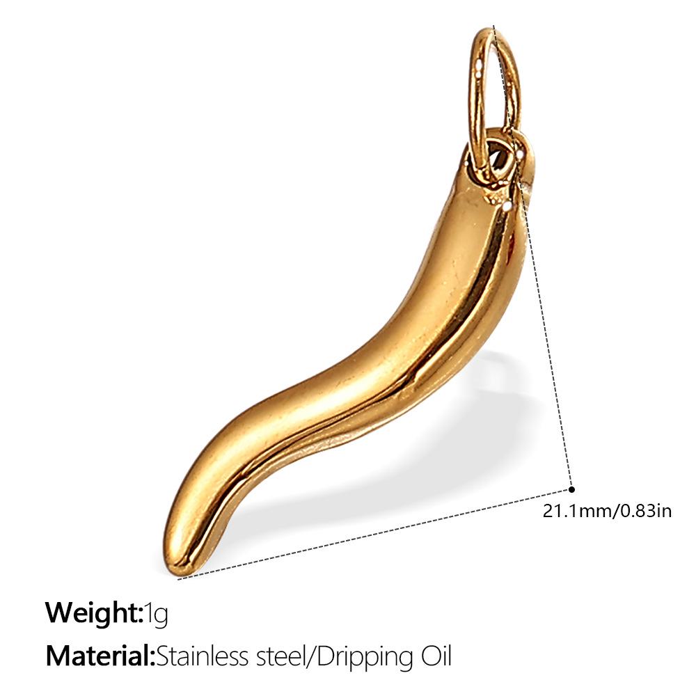 18K Gold-Plated Stainless Steel Beach-Style Pendant Necklace