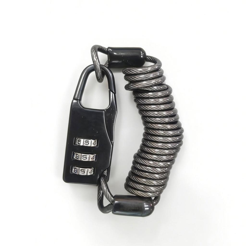 Multi-functional Mountain Bike & Motorcycle Steel Wire Helmet Lock - Portable Anti-theft Security