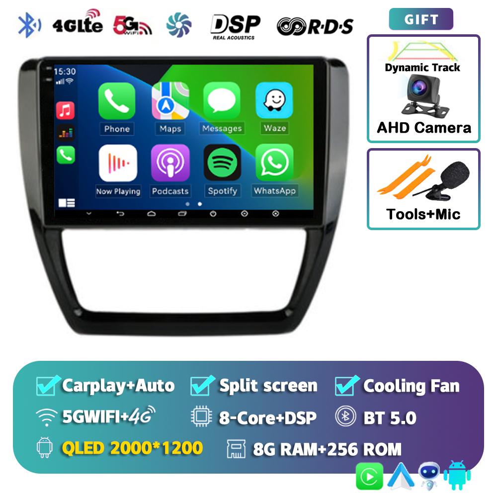 Android 14 Carplay Auto Car Radio For Volkswagen VW Sagitar Jetta 6 Bora 2011-2018 2Din Multimedia Player Stereo DVD Head Unit