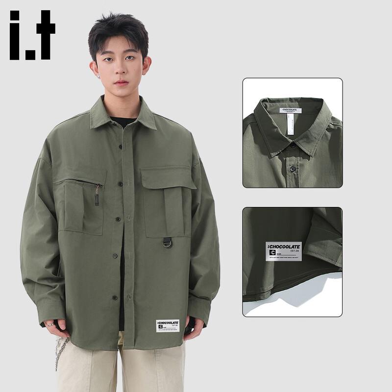 CHOCOOLATE Men s Loose Fit Utility Overshirt M