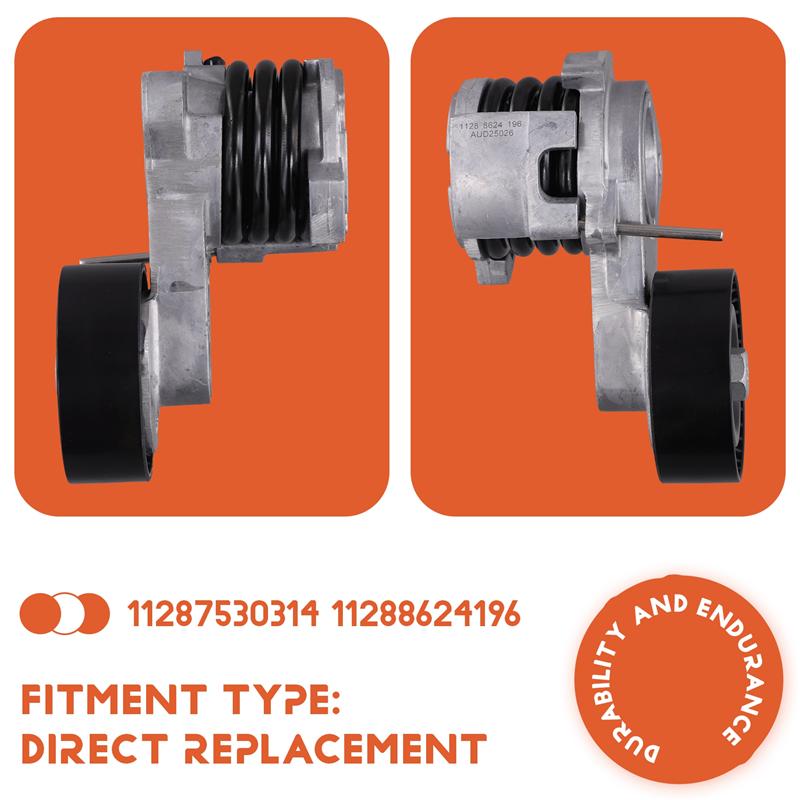 L10A 11288624196 Drive Belt Tensioner For BMW E60 E61 E63 E64 E83 523 525 528 530 X3 N52B30A N52B25A-Also Fits 11287530314 53402
