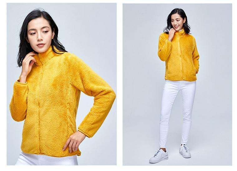 Unisex Lambswool Jaquette: Stand Collar Polar Fleece Coat for Autumn and Winter