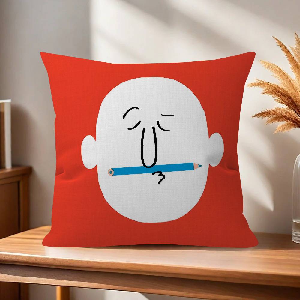 Aesthetic Art JJean JJullien Cushion Cover X Polyester Sofa Cushions Decorative Throw Pillows Home Decoration Pillowcover