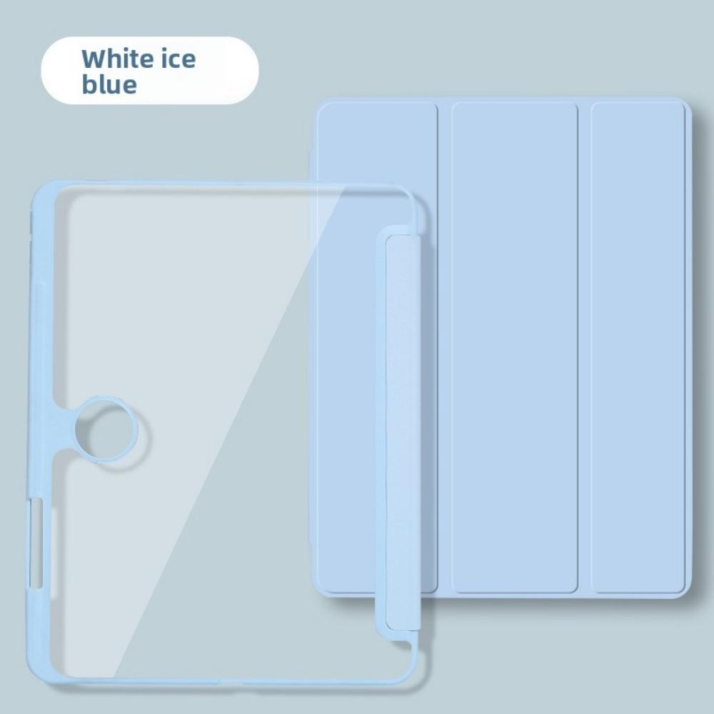 For OPPO Pad 4 Pro Case with Air 23 Pen Slot 11.4 12.1 Inch Transparent Anti Bend Leather Cover for Tablet