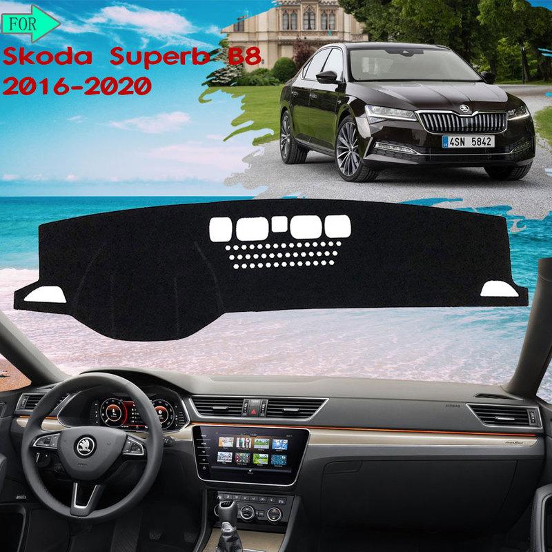 Armaturenbrettabdeckung Dash Mat Schutz vor Licht Teppich für Skoda Superb 3 B8 3V 2016 2017 2018 MK3 Autozubehör