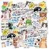 35pcs Humorous Cute Stickers Playful Animal DIY Stickers  Stickers For Notebook Luggage Mobile Phone Cup DIY Phone Laptop