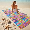 Retro Pink Panther Cartoon Druck Strandtuch Weiches Strand-Outdoor-Pool-Handtuch Schnelltrocknendes Badetuch Schwimm-Druck Außen-Picknick-Strandmatte Strandtuch