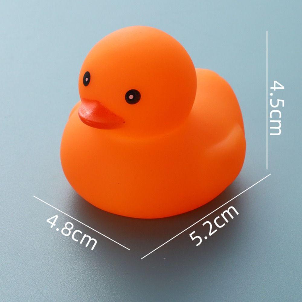 

3 шт. со звуком сжатия, плавающая утка, звуковая игрушка, маленькая желтая утка, водная игрушка, забавные подарки оранжевый