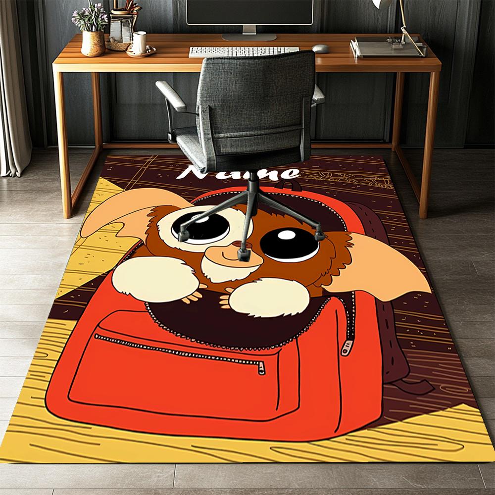 Custom Name Gremlins Printed Carpet,Rug for Office Chair Living Room Bedroom Kitchen Room Decor Gifts.
