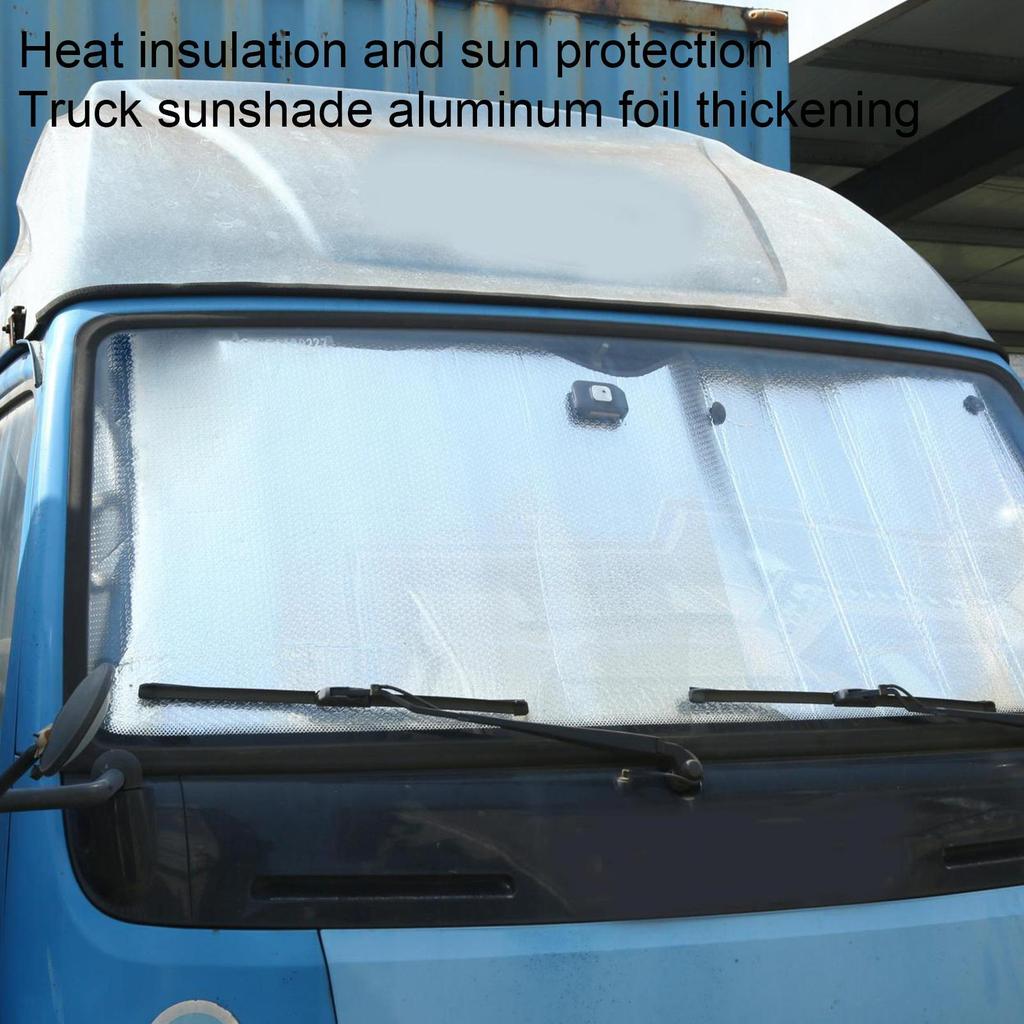 220x80cm Truck Windshield Sun Shade Foldable UV Ray Blocker Heat Shield Front Window Cover for Cab Reflective Summer Car Covers