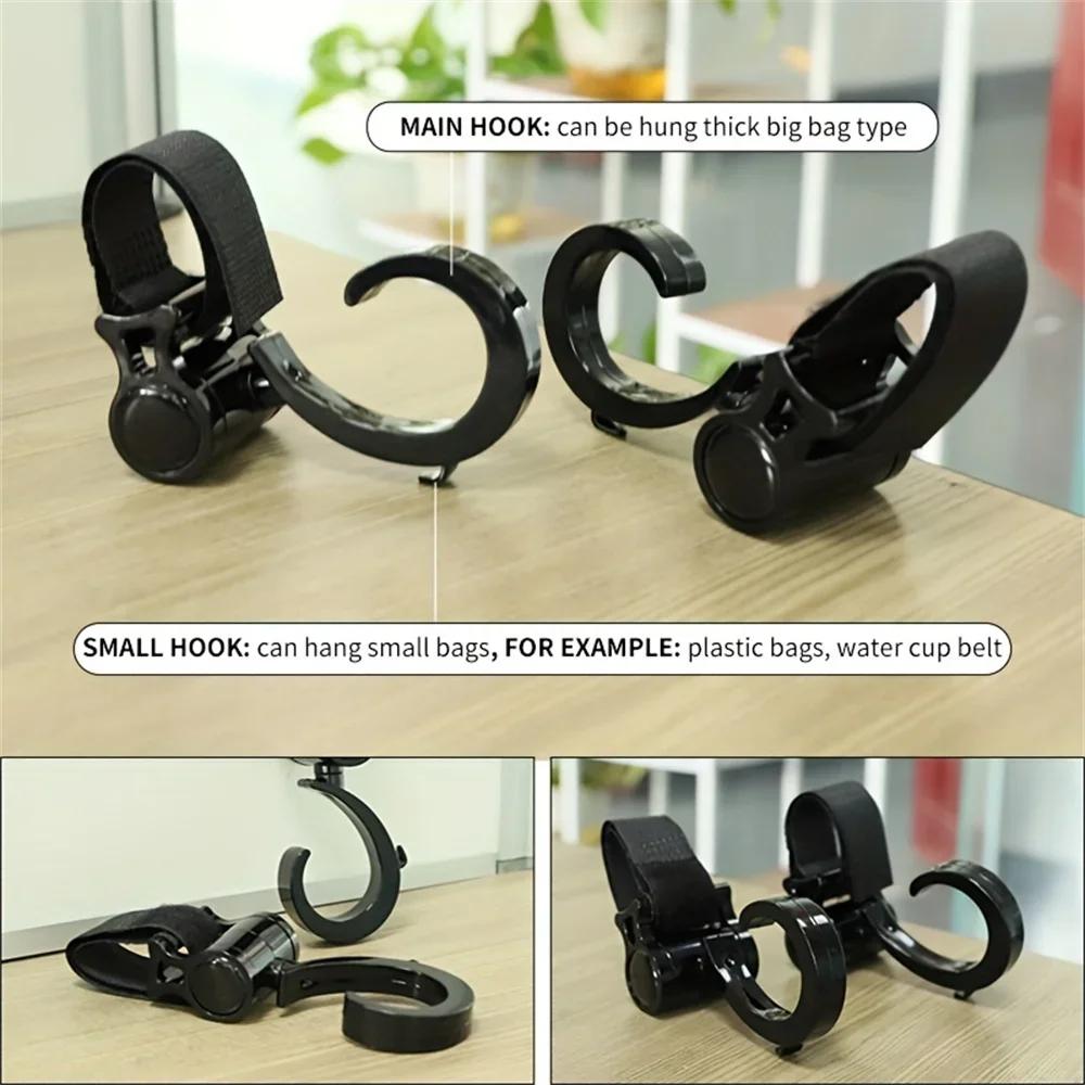1/2/4PCS Pram Hook Baby Stroller Accessories Shopping Prop 360 Degree Rotating Hooks Stroller Hooks for Hanging Out Bicycle Hook