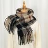 New Korean High-end Imitation Cashmere Scarf Women In Autumn Winter Thickened Warm Versatile Casual Checkered