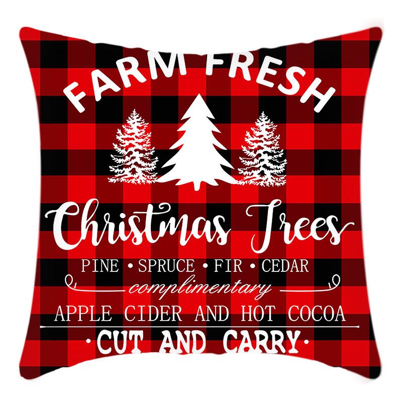 Neues Weihnachtsbuchstaben-Nikolaus-Weihnachtsbaum-Schneemann-Druckkissen Haus Sofa Kissenbezug
