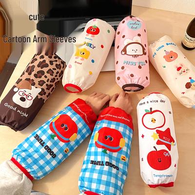 Tengyi Waterproof Cartoon Arm Sleeves - Cute, Stain-Proof, Protective Covers for Students & Office Use